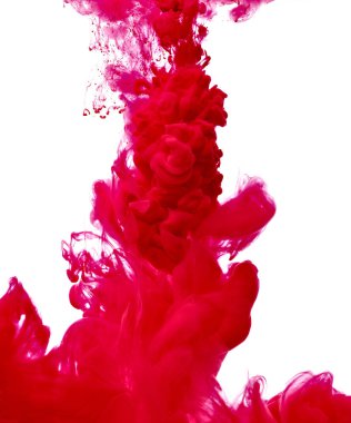 kırmızı renk boya mürekkep pigment sıçrama