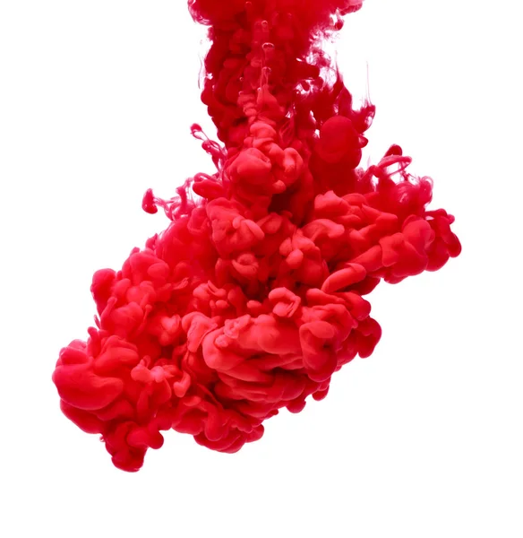 Красный цвет краски пигмент всплеск — стоковое фото