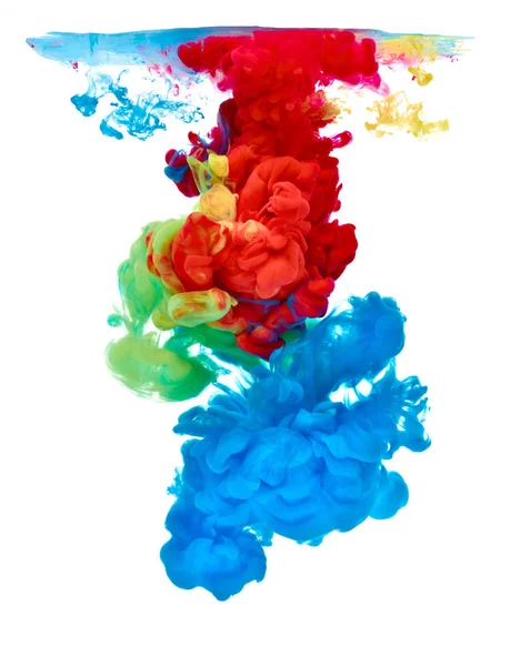 Su renk sıvı boya — Stok fotoğraf
