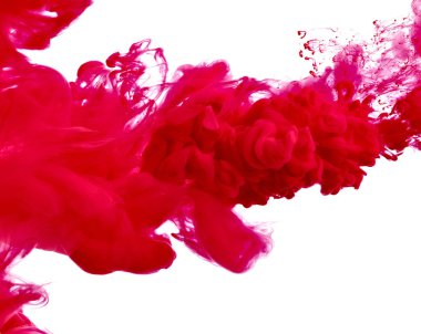 kırmızı renk boya mürekkep pigment sıçrama