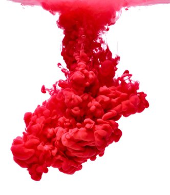 kırmızı renk boya mürekkep pigment sıçrama