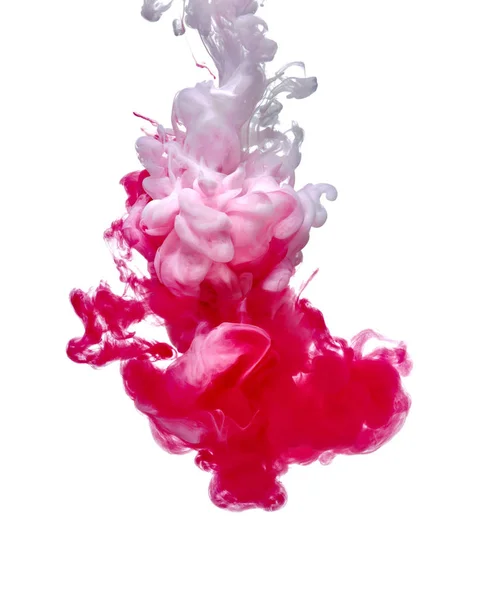 Pintura en acuarela líquido rojo blanco — Foto de Stock