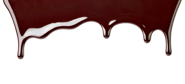 Syrop czekoladowy delikatny deser jedzenie wyciek drop — Zdjęcie stockowe