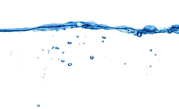 Água azul onda líquido respingo bolha bebida — Fotografia de Stock