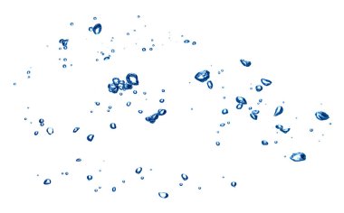 Beyaz arkaplanda su dalgalarını ve kabarcıkları kapat