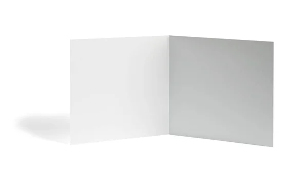 Folded leaflet white blank paper template book — Stock Photo, Image