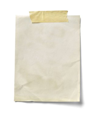 Not kağıt parça etiket vintage grunge teyp