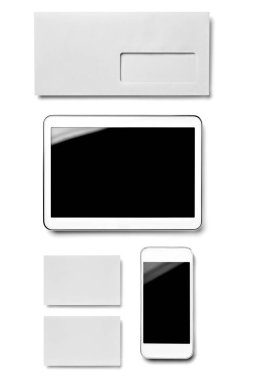 Zarf mektup kartı kağıt cep telefonu tablet şablon iş