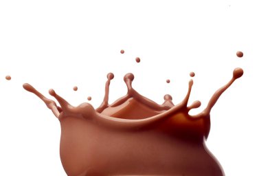 Çikolatalı süt, içecek süt damlası.