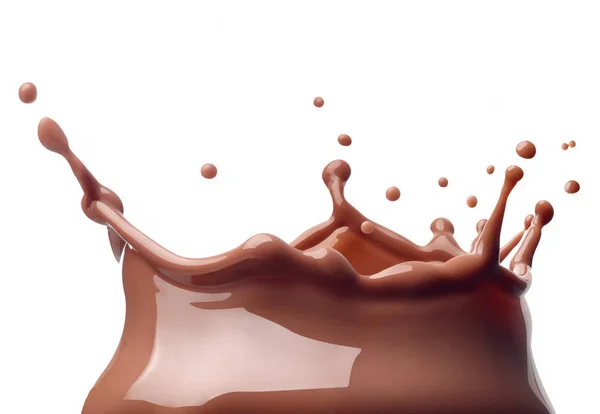 Chocolate milk splash drink beverage dairy drop — Stock Photo, Image