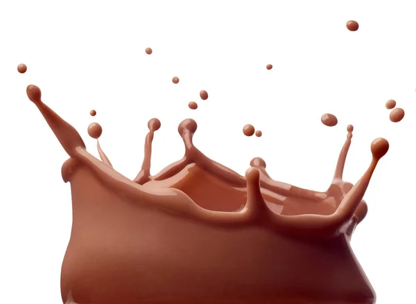 Chocolate milk splash drink beverage dairy drop — Stock Photo, Image