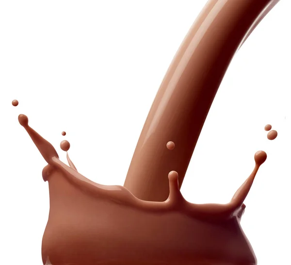 Chocolate milk splash drink beverage dairy drop — Stock Photo, Image