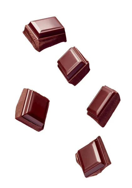 Pezzo di cioccolato dolce dolce dessert cadere — Foto Stock