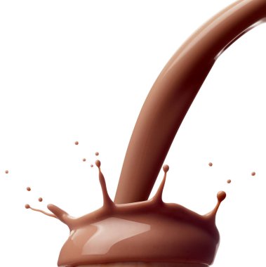 Çikolatalı süt, içecek süt damlası.