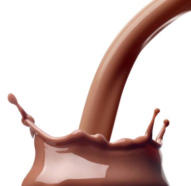 Çikolatalı süt, içecek süt damlası.