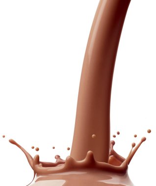 Çikolatalı süt, içecek süt damlası.