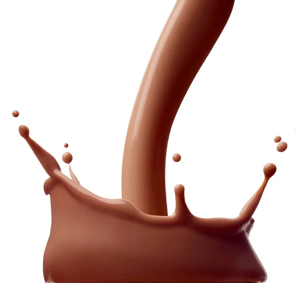 チョコレートミルクスプラッシュ飲料乳製品ドロップ — ストック写真