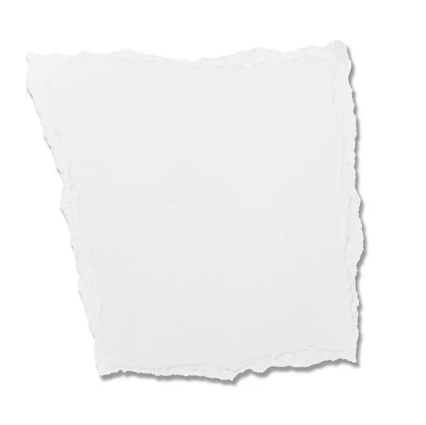 Collection White Ripped Pieces Paper White Background Each One Shot — Stock Photo, Image