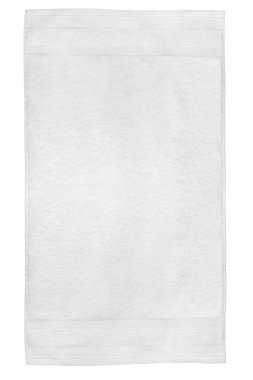 Beyaz arka plandaki beyaz havlu banyosunu kapat.