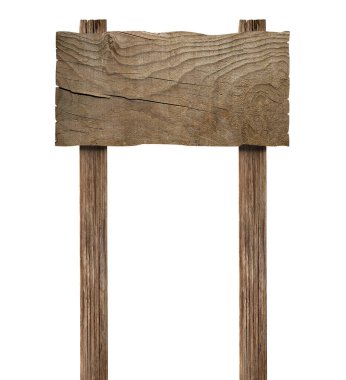 Beyaz arkaplanda ahşap bir tabelayı kapat