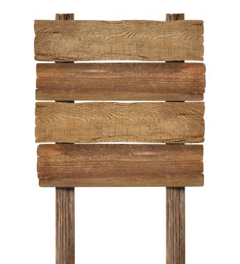 Beyaz arkaplanda ahşap bir tabelayı kapat