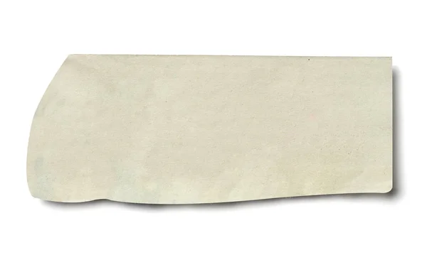 Крупним Планом Шматок Газетного Паперу Білому Тлі — стокове фото