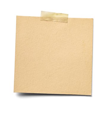 Beyaz arkaplan üzerine bir not kağıdını kapat