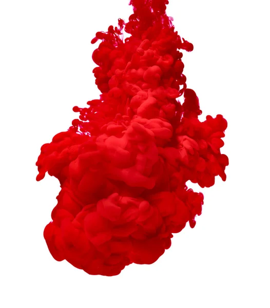Vernice Colore Rosso Versando Acqua — Foto Stock