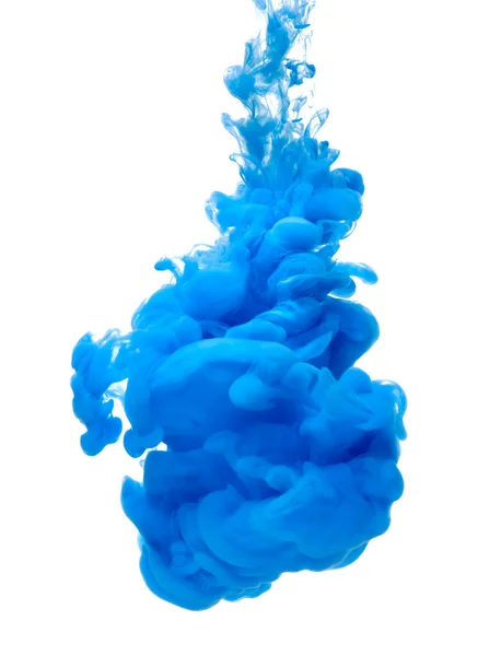 Vernice Colore Blu Versando Acqua — Foto Stock