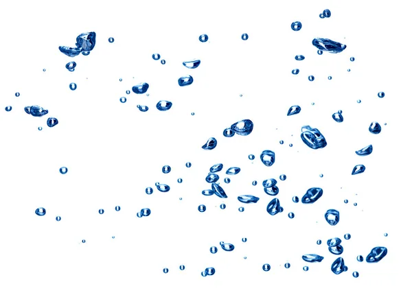 Zblízka Vody Vlny Bubliny Bílém Pozadí — Stock fotografie