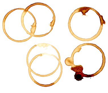 Beyaz arkaplandaki kahve lekesini kapat