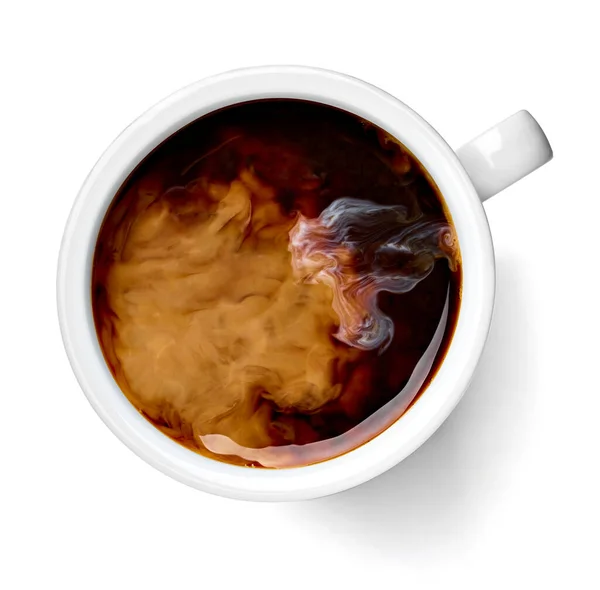 Nahaufnahme Von Kaffee Tasse Auf Weißem Hintergrund — Stockfoto