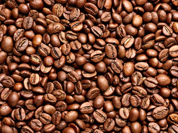 形成背景的咖啡豆的特写 — 图库照片