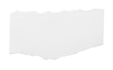 Beyaz zemin üzerinde beyaz yırtık kağıt parçaları koleksiyonu. Her biri ayrı ayrı çekiliyor.