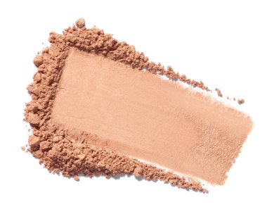 Beyaz arkaplanda yüz pudrasını kapat