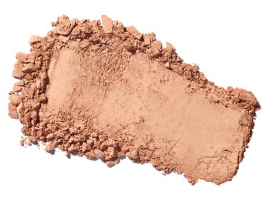 Beyaz arkaplanda yüz pudrasını kapat