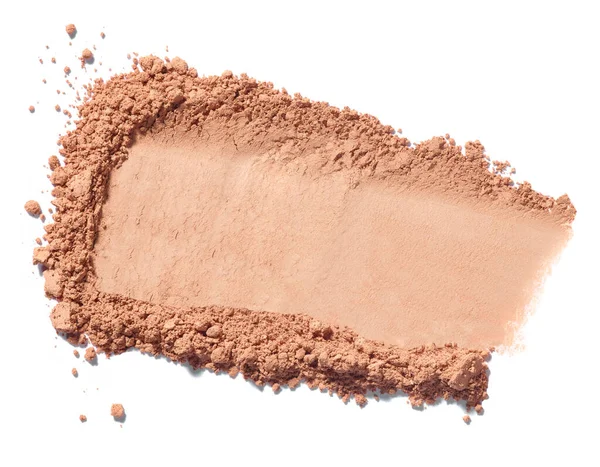 Beyaz arkaplanda yüz pudrasını kapat