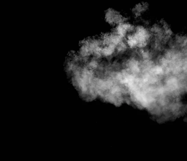 Primer Plano Humo Vapor Sobre Fondo Negro — Foto de Stock