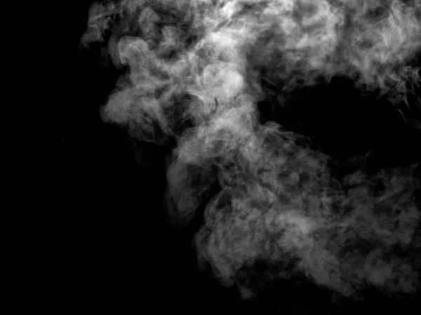 Zblízka Kouře Páry Černém Pozadí — Stock fotografie
