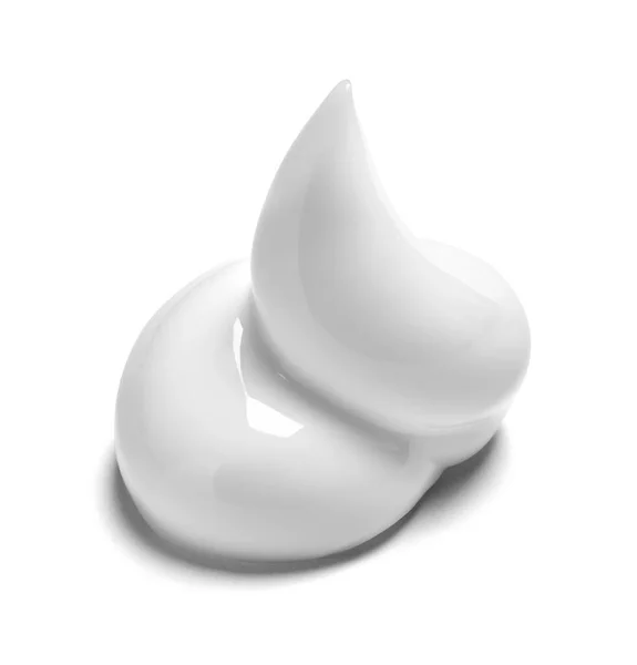 Close White Cream Sample White Background — Stock Photo, Image