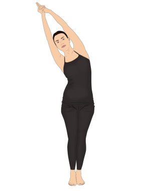 Kadının Crescent Moon poz yapması