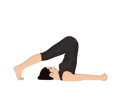 Kadının pulluk poz yapması