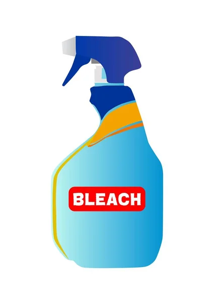 Bleach Plastic Spray Bottle — Stock Vector