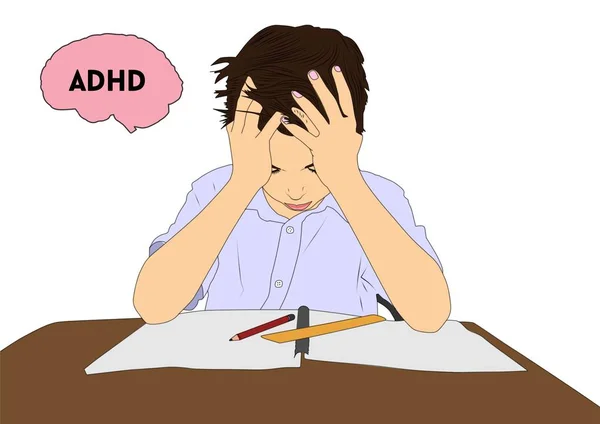Adhd Attention Deficit Hyperactivity Disorder — Stock Vector