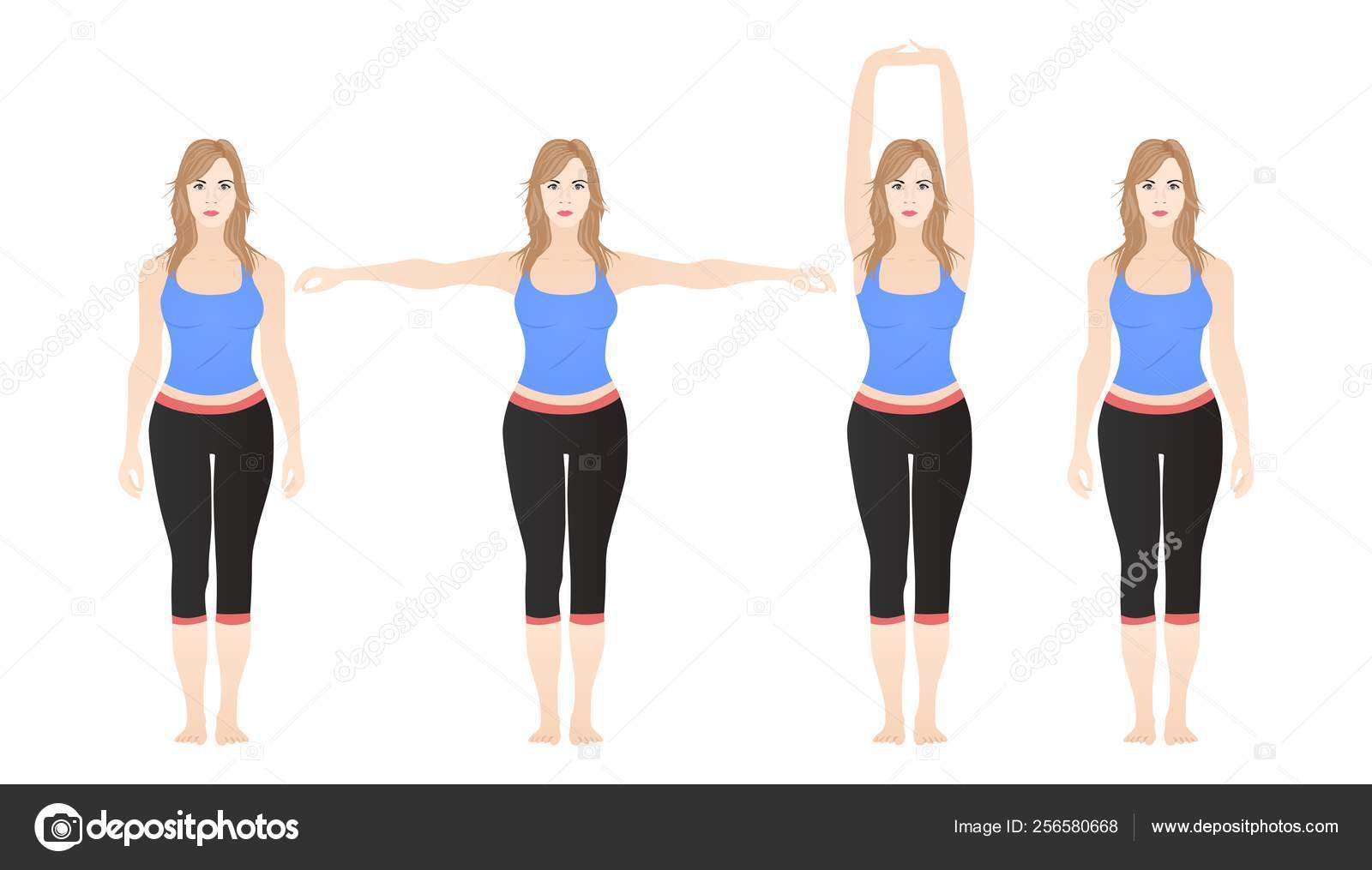 Palm Tree Pose Upward Hand Stretch Stock Vector (Royalty Free) 2112202376 |  Shutterstock