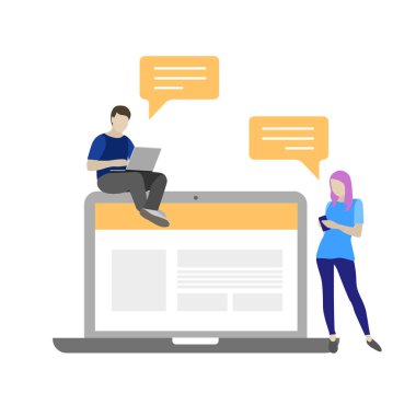 İnsanlar hayatlarında dijital iletişim kullanın. Erkek ve kadın kastamonuda vardır