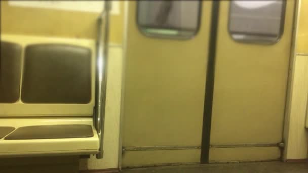 Underground Metro Door Opens Concept People In The Car In Subway The Underground Metro Crowd Of People Lifestyle Blurred Video