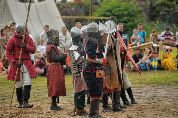 Russia San Pietroburgo 2014 Open Festival Medieval Culture Vyborg Thunder — Foto Stock