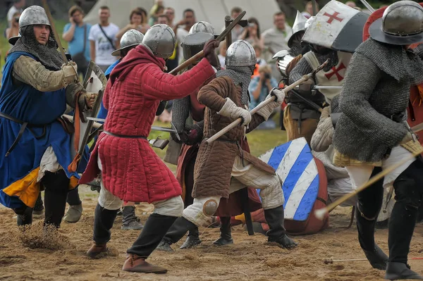 Russia San Pietroburgo 2014 Open Festival Medieval Culture Vyborg Thunder — Foto Stock