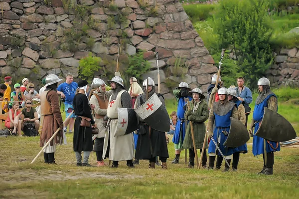 Russie Saint Pétersbourg 2014 Open Festival Medieval Culture Vyborg Thunder — Photo